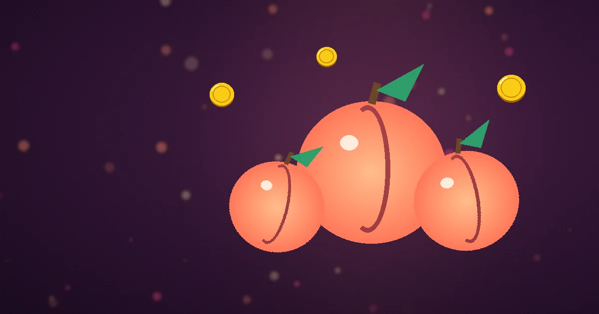 Trois pêches et des pièces d'or, univers de Casino Peaches